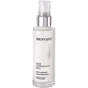 Biopoint Hair Lamination Lamination Serum voor beschadigd en beschadigd haar, herstelt het haar en geeft hydratatie, zachtheid en helderheid met spiegeleffect, 50 ml