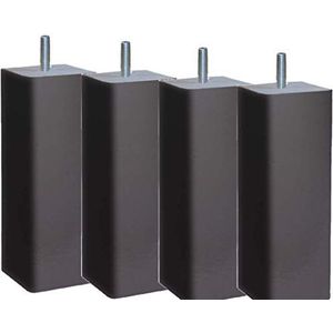 Margot 3700527831596 vierkante lattenpoten, 4 stuks, taupe, hoogte 15 cm, grijs