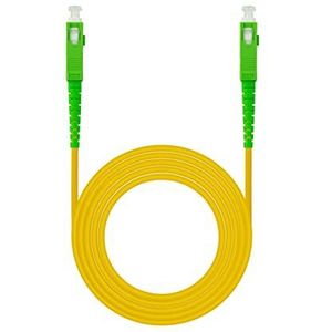 Câble fibre optique pour routeur SC/APC vers SC/APC monomode Simplex LSZH, jaune, 5 m