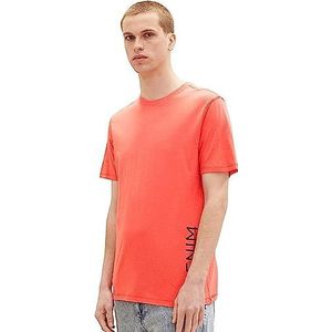 Tom Tailor Denim 1036963 T-shirt heren, 11042 - effen rood