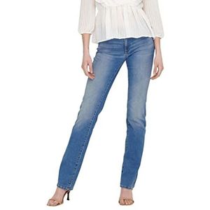 ONLY Onlalicia Jeans voor dames, rechte pasvorm, Denim Blauw Medium