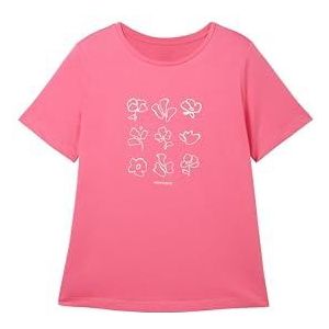 TOM TAILOR T-shirt pour femme, 15799 - Rose carmine, 52/grande taille