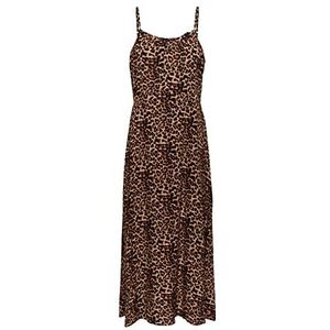 PIECES Pcnya Slip Ankel Dress Bf Bc damesjurk, zwart/luipaardprint