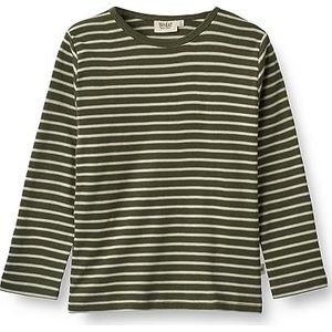 Wheat T-shirt pour garçon, 4076 Dark Green Stripe, 140