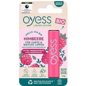 OYESS loving nature Oyess lippenbalsem framboos voedende lippenbalsem voor droge lippen (1 x 4,8 g)