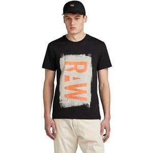 G-STAR RAW T-shirt Raw Gr R T pour homme, Noir (Dk Black D25014-336-6484), S