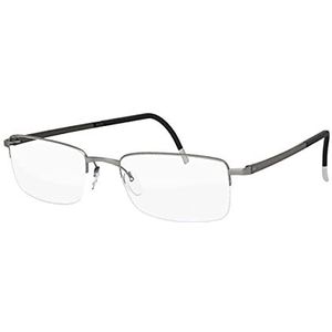 Silhouette Illusion NYLOR 5428 bril, metallic zilver/grijs, 51/19/140 uniseks volwassenen, metallic zilver/grijs, Metallic zilver/grijs