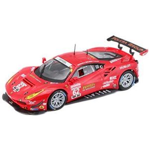 Bburago | Ferrari Racing 488 GTE Edition 2017 | Miniatuurauto reproductie op schaal 1:43 | rood | speelgoed voor kinderen om te verzamelen | 18-36301