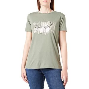 Koton T-shirt à manches courtes imprimé brillant pour femme, Kaki (801), XXL