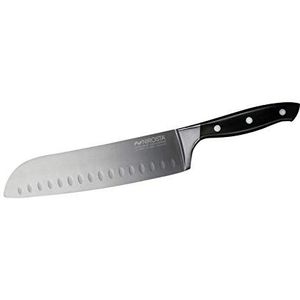Nirosta Trinity Santoku-mes, keukenmes van roestvrij staal met ergonomische handgreep, scherp mes, hoogwaardig mes, handgeslepen lemmet (lengte ca. 20 cm), hoeveelheid: 1 stuk