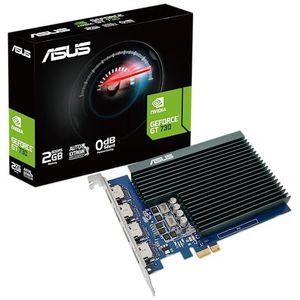 ASUS NVIDIA GeForce GT 730 – grafische kaart (2 GB GDDR5, 4 x HDMI, PCIe 2.0, single slot design, passieve koeling)