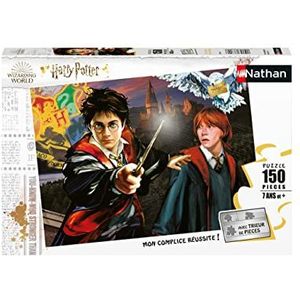 Nathan - Kinderpuzzel - 150 stukjes - Harry Potter en Ron Wemel - Voor kinderen jongens of meisjes vanaf 7 jaar - hoogwaardige puzzel - dik en duurzaam karton - magische avonturen - 86194