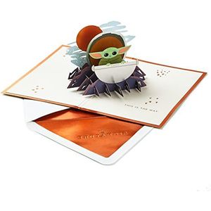 Hallmark Signature Paper Wonder pop-up kaart voor verjaardag, wenskaart (Baby Yoda)