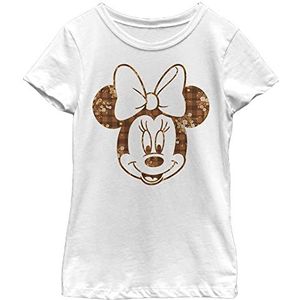 Disney Minnie T-shirt voor meisjes met bloemenpatroon, Wit