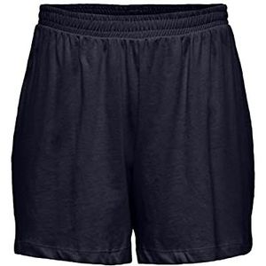 Only Onlmay Box Jrs Shorts met hoge taille voor dames, Donkerblauw