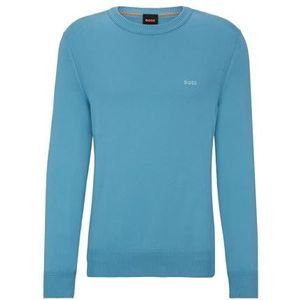 BOSS Hommes Asac C Pull Regular Fit en Jersey de Coton avec Logo brodé, Bleu, XL