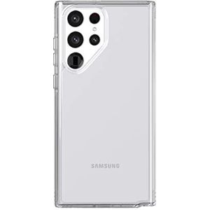 tech21 Evo Clear Beschermhoes voor Samsung Galaxy S22 Ultra, transparant, met meervoudige valbescherming van 12 voet
