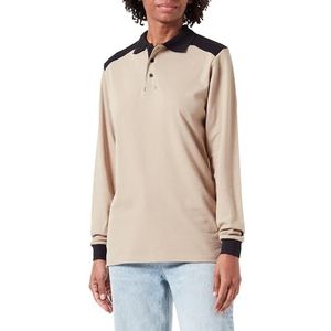 VELILLA 105529S Polo stretch bicolore à manches longues, Beige et noir, S