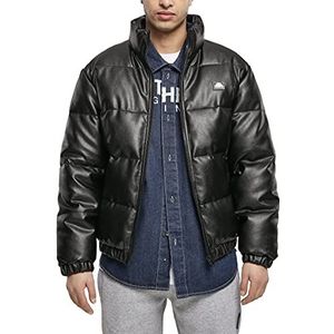 SOUTHPOLE Kunstleer Bubble Jacket heren, zwart, L, zwart.