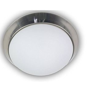 Niermann Standby Plafondlamp met decoratieve ring in mat nikkel en LED opaal 25 x 25 x 11 cm 54113