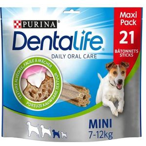 PURINA DENTALIFE MINI | lekkernijen voor kleine honden | 21 kauwsticks | kip | maxi-verpakking | 345 g | mondhygiëne