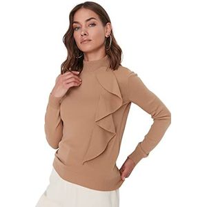 Trendyol trui slim, camel, M, Kameel.