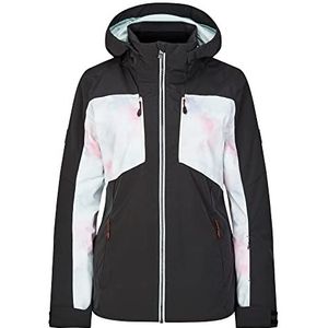 Ziener Tilfa Winterski-jack voor dames, waterdicht, PFC-vrij, warm, zwart/regenboog, 36