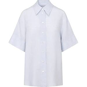 Seidensticker Regular fit, blouse met korte mouwen voor dames, Lichtblauw