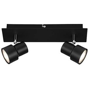 Briloner Leuchten LED-spot plafondlamp, 2 x GU10 5 W, 460 lm, 3000 K, zwart 2861-025
