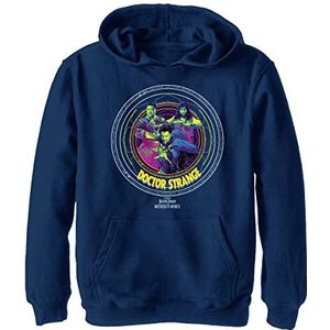 Marvel Doctor Strange in the Multiverse of Madness - Runes Badge YTH Hoodie Oxford navy 5/6, Bleu Marine, 5/6