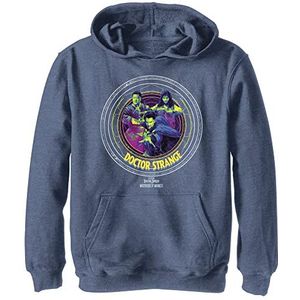 Marvel Doctor Strange in the Multiverse of Madness - Runes Badge YTH Hoodie Oxford navy 5/6, Bleu Marine, 5/6