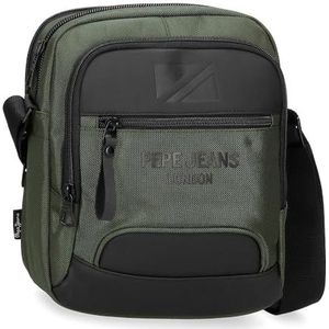 Pepe Jeans Bromley Bagage - Messenger Bag voor heren, Groen, Grote schoudertas