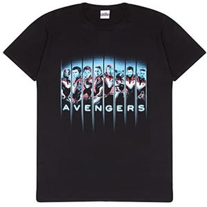Popgear Marvel Avengers Endgame Team Lineup Dames Boyfriend Fit T-Shirt Zwart Trend Dames, zwart.