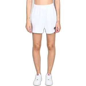 Fila Banaz Hoge Taille Shorts Dames, Shiny White, M, Stralend wit.