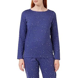 People Tree Pyjama Constellation L/Haut SLV Femme, Bleu, 38