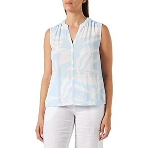 s.Oliver Mouwloze blouse zonder mouwen voor dames, Crème | Blauw 50a3