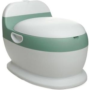 THERMOBABY - Mini toilet saliegroen - babypotje met spoelgeluid - Kindertoilet - zindelijkheidstrainer pot - Batterijen inbegrepen - 18+ maanden