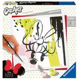 Ravensburger - CreArt Modern Minnie / Disney Minnie Mouse – vierkant formaat – schilderen op nummer voor volwassenen – creatieve activiteiten – ontspanning – afbeelding decoratie – 20128