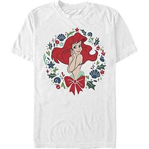 Disney The Little Mermaid-Festive Ariel Organic T-shirt met korte mouwen, wit, XXL, Weiss