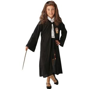 Rubie's Officieel Harry Potter kostuum Hermelien Granger Gryffindor met badjas, pruik en toverstaf, Eén maat ca. 4-8 jaar