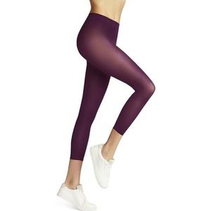 FALKE Pure Matt 50 DEN Capri W LE semi-opaques unis 1 paire, Leggings Femme, Violet (Hibiscus 8807) nouveau - écologique, M