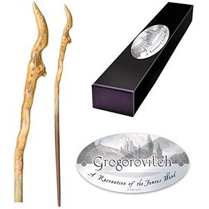 The Noble Collection - Gregorovitch Character Wand – 15 inch (39 cm) High Quality Wizarding World Wand with Name Tag – Harry Potter filmset rekwisieten muren