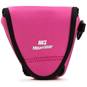 MegaGear Ultralichte cameratas van neopreen voor Fujifilm X-E3 (18-55 mm en 23 mm) – met karabijnhaak voor eenvoudig dragen, Roze