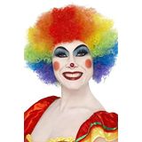 Smiffy's Pruik, clown, regenboogkleuren, 120 g, eenheidsmaat
