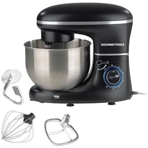 Keukenmachine - Keukenrobot - Gourmetmaxx - Foodprocessor - 1500W - Zwart - RVS