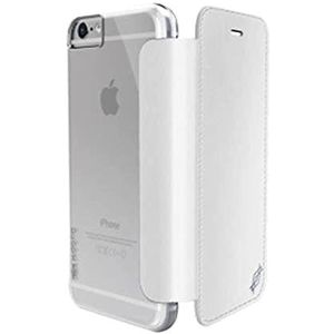X-Doria Beschermhoes voor iPhone 6S Plus en iPhone 6 Plus (Engage Folio) met transparante achterkant van polycarbonaat, crèmekleurig