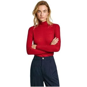 Pepe Jeans Flory T-shirt voor dames, Verbrand rood