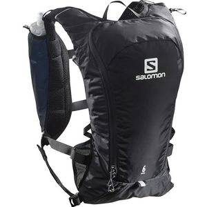 Salomon Agile 6 Hydratatievest, trailrunning, wandelen, fietsen, uniseks, dynamiek en comfort, snelle toegang, veelzijdigheid, zwart