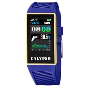 CALYPSO Horloge model K8502/2 uit de SMARTWATCH-collectie, behuizing 23,80/41,30 mm met donkerblauwe rubberen band voor dames K8502/2, uniek, riem, Uniek, riem