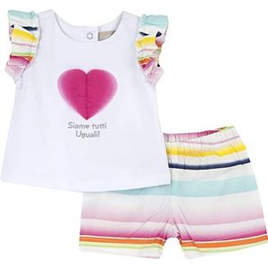 Chicco Set van 2 Pezzi T-shirt en broek, Corti per Bimba, leggings voor baby's, meisjes, normaal, meerkleurig, normaal, Meerkleurig